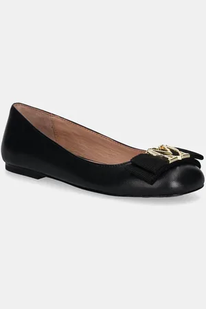 Moschino Kožené baleríny barva, JA11041G0LIE0000