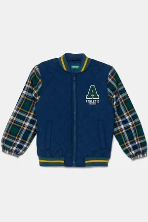 Benetton Dětská bunda tmavomodrá barva, 240XGN02U