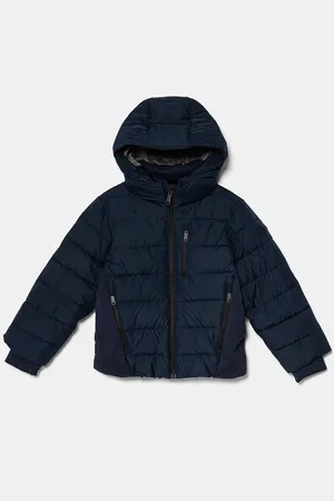 Abercrombie & Fitch Dětská bunda tmavomodrá barva, KI232-4008