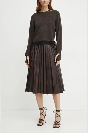 Pinko Sukně vínová barva, maxi, áčková, 104440 A286