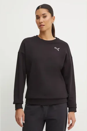 PUMA Bavlněná mikina dámská, barva, hladká, 676803