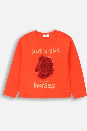 COCCODRILLO Dětské tričko s dlouhým rukávem barva, RODEO GIRL KIDS