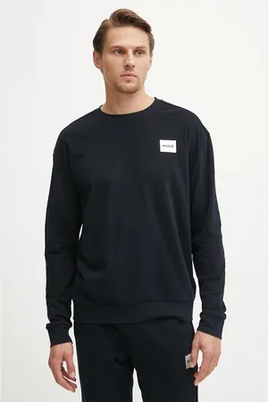 HUGO BOSS Mikina pánská, tmavomodrá barva, hladká, 50524787