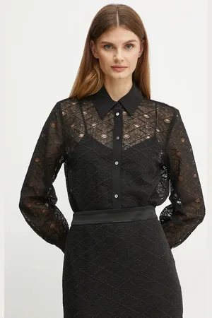 Karl Lagerfeld Košile dámská, barva, regular, s klasickým límcem, 246W1609