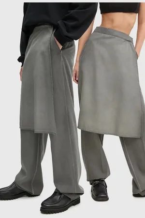SUNNEI Vlněné kalhoty barva, široké, high waist, RTWXBOT018