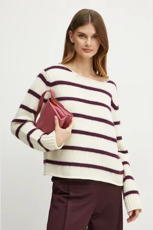 FORTE FORTE Svetr z vlněné směsi dámský, barva, 13341_my knit