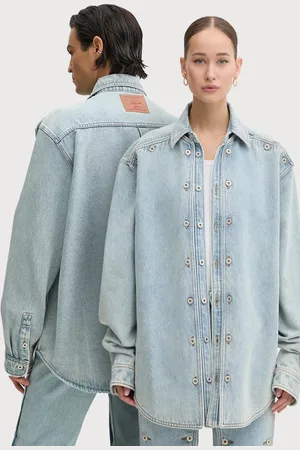 Y / PROJECT Džínová bunda EVERGREEN SNAP OFF DENIM SHIRT barva, přechodná, 207SI001