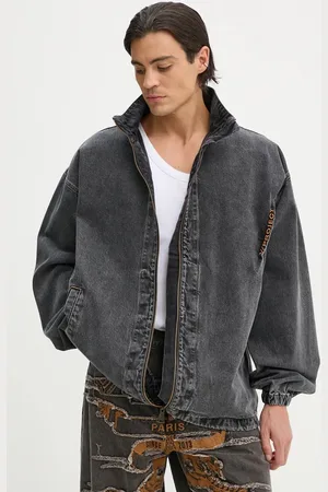 Y / PROJECT Džínová bunda EVERGREEN PINCHED LOGO DENIM WINDBREAKER pánská, barva, přechodná, oversize, 207JA002