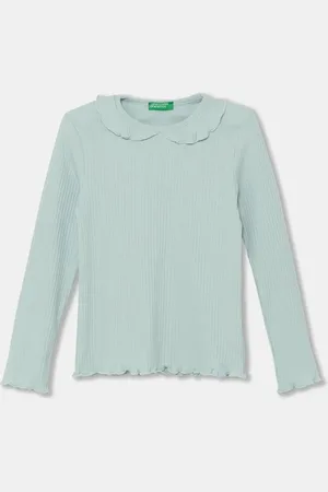 Benetton Dětské tričko s dlouhým rukávem barva, 3F1AG10H6