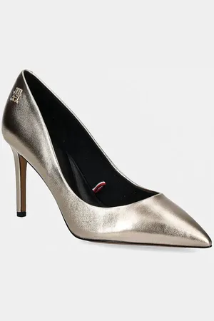 Tommy Hilfiger Kožené lodičky PARTY POINTED METALLIC PUMP barva, FW0FW08156