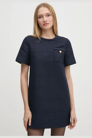 Tommy Hilfiger Šaty tmavomodrá barva, mini, WW0WW43560