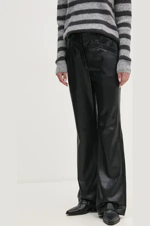 DKNY Kalhoty dámské, barva, jednoduché, high waist, P4HKTXFL