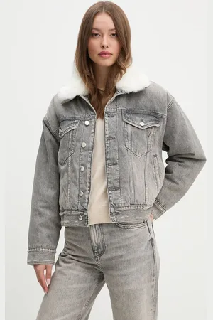 Sisley Džínová bunda dámská, barva, přechodná, oversize, 2YRZLN04Y