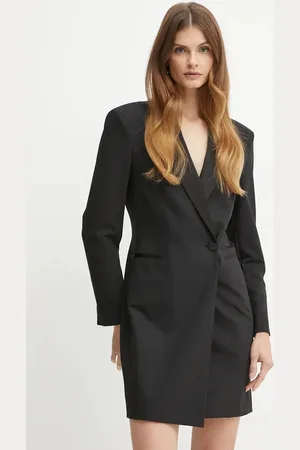 HUGO BOSS Šaty z vlněné směsi barva, mini, 50528596