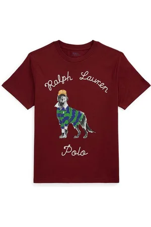 Ralph Lauren Dětské bavlněné tričko barva, s potiskem, 323952497001