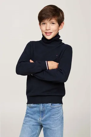 Tommy Hilfiger Dětský svetr tmavomodrá barva, KB0KB09248