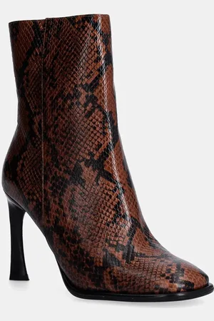 Michael Kors Kožené kotníkové boty Kelsea dámské, barva, na podpatku, 40F4KLHE5E.230