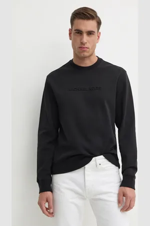 Michael Kors Mikina pánská, černá barva, s aplikací, CF4528J5MF
