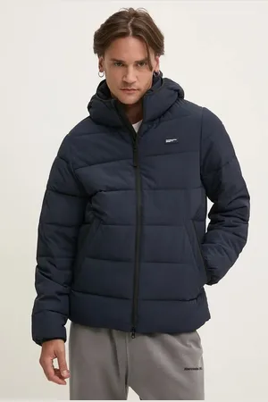 Abercrombie & Fitch Bunda pánská, tmavomodrá barva, zimní, KI132-4093