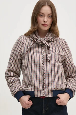 Pepe Jeans Bunda s příměsí vlny BRIDGET barva, přechodná, oversize, PL402466
