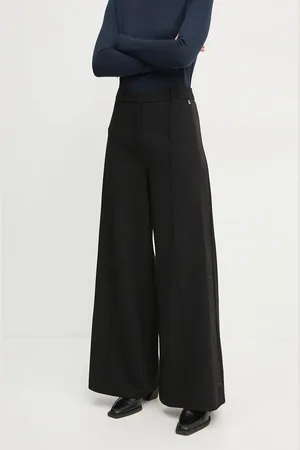 Twin-Set Kalhoty dámské, barva, široké, high waist, 242AT2042