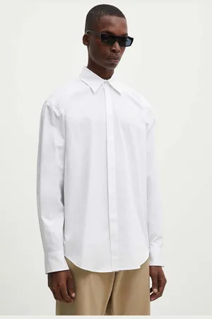 Msgm Bavlněná košile barva, relaxed, s italským límcem, 3740ME02.247505