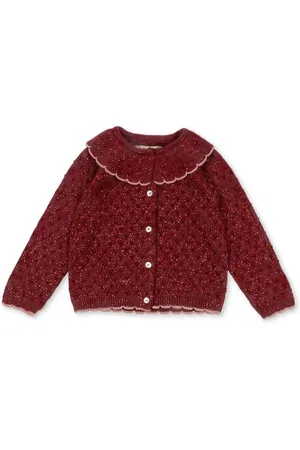Konges Sløjd Dětský svetr HOLIDAY KNIT CARDIGAN barva, lehký, KS101994