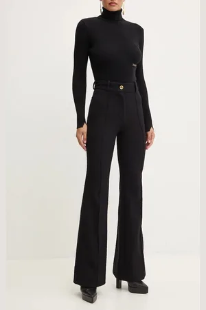Patou Vlněné kalhoty barva, zvony, high waist, TR0420185