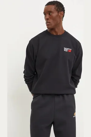 New Balance Bavlněná mikina pánská, barva, s aplikací, MT41547BK