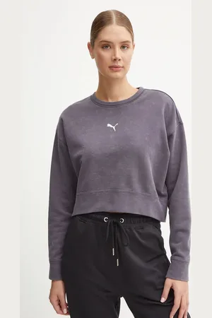 PUMA Bavlněná mikina dámská, barva, hladká, 626799