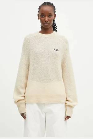 ROTATE Vlněný svetr Light Knit Logo dámský, barva, lehký, 1128671876