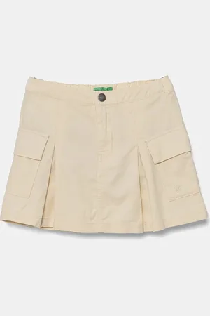 Benetton Dětská manšestrová sukně barva, mini, 4O5GC0021