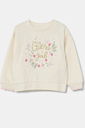 Guess Dětská bavlněná mikina barva, s aplikací, K4BQ08 KAX74