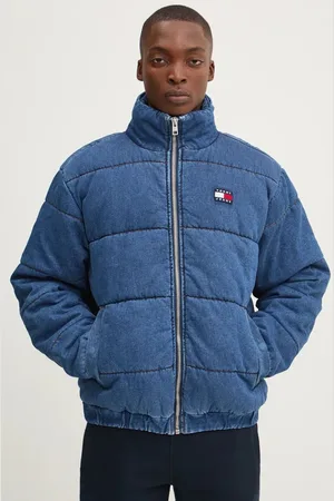 Tommy Hilfiger Džínová bunda pánská, barva, zimní, oversize, DM0DM20438
