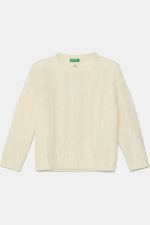 Benetton Dětský vlněný svetr barva, 1344C107G