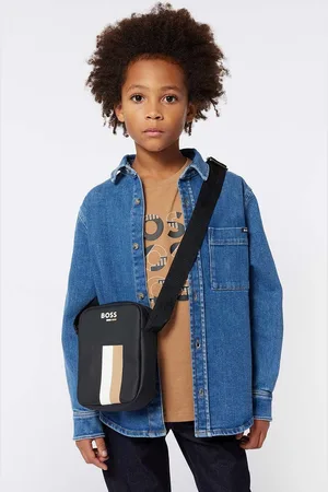 HUGO BOSS Dětská riflová košile barva, J51131