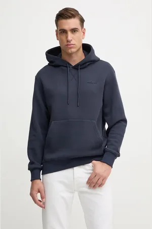 Mackage Mikina pánská, tmavomodrá barva, s kapucí, hladká, KRYSTIAN
