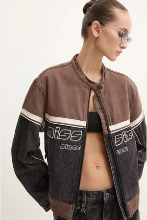 Miss Sixty Džínová bunda dámská, barva, přechodná, oversize, 6L3WJ0300000