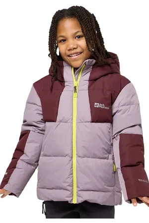 Jack Wolfskin Dětská péřová bunda ACTAMIC DOWN tmavomodrá barva