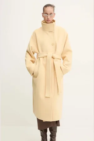 STINE GOYA Vlněný kabát barva, přechodný, oversize, C002-2268