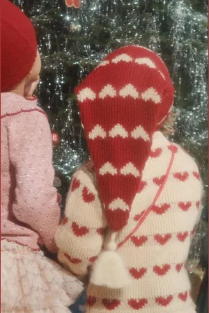 Konges Sløjd Dětská čepice s příměsí vlny LAULA CHRISTMAS HAT barva, z tenké pleteniny, vlněná, KS102013