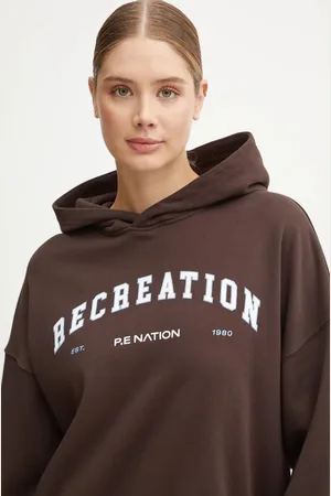 P.E Nation Bavlněná mikina Vantage dámská, barva, s kapucí, s potiskem, 243H379