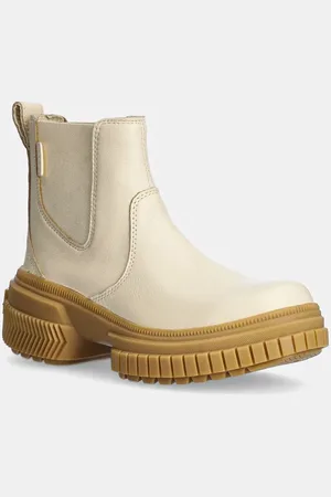 sorel Kožené kotníkové boty ONA AVE CHELSEA BOOT WP dámské, barva, na plochém podpatku, 2102161292