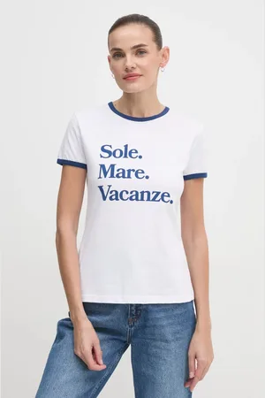 Drivemebikini Bavlněné tričko Sole Mare Vintage barva