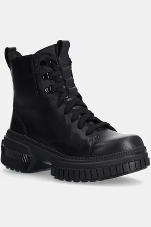 sorel Kožené workery ONA AVE BOOT LACE WP dámské, barva, na plochém podpatku, 2102151010