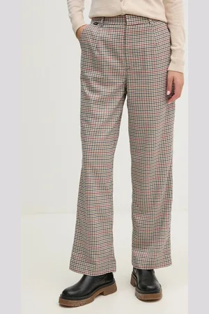 Pepe Jeans Kalhoty BRISTOL dámské, tmavomodrá barva, jednoduché, high waist, PL211777