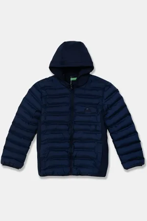 Benetton Dětská bunda tmavomodrá barva, 2KL9CN02U