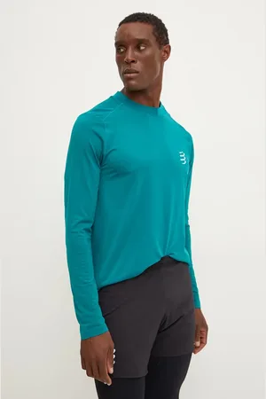Compressport Běžecké triko s dlouhým rukávem Performance zelená barva, ATSM4946
