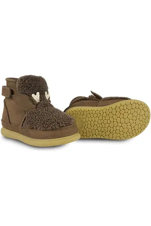 Donsje Dětské semišové zimní boty Roumi Shoes Stag barva, 1500905