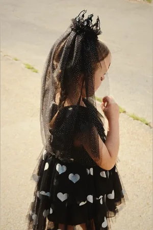 Konges Sløjd Dívčí šaty HALLOWEEN GLITTER DRESS barva, mini, KS102179